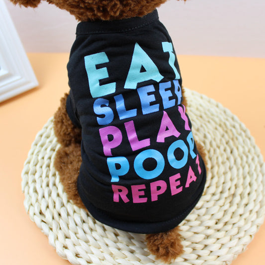 Funny Pet T-Shirt - Polyester Casual Clothing for Dogs & Cats