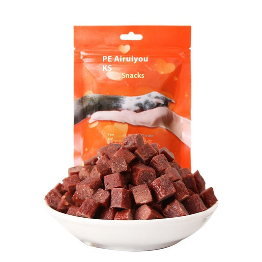 Premium Dried Meat Cubes Dog Training Treats - Chicken & Beef - 100g